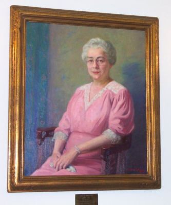 Lela (Goodall) Thornburg
by Joseph B. Kahill (1939) [Location: Community Room]

Lela Helen Goodall was the oldest daughter of Louis and Rose (Goodwin) Goodall. She was born in Portland, Maine, November 15, 1887, and married Harvey David Thornburg. Mrs. Thornburg died July 26, 1957.

Joseph B. Kahill was born in Alexandria, Egypt in 1882. He studied under Richard Miller, Jule Prinet, Raphael Collin, and C.L. Fox. He was a member of the Portland Society of Artists, and his works were exhibited at the Society of Independent Artists in 1917 and 1920, as well as the Portland Museum of Art (Maine) in 1943. He died in Portland, Maine in 1957.

